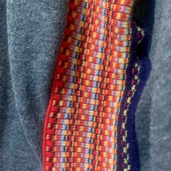 Natural Life Oversized Knit Trim Sweatshirt Gray Pullover Top S/M Small Medium - Picture 7 of 8